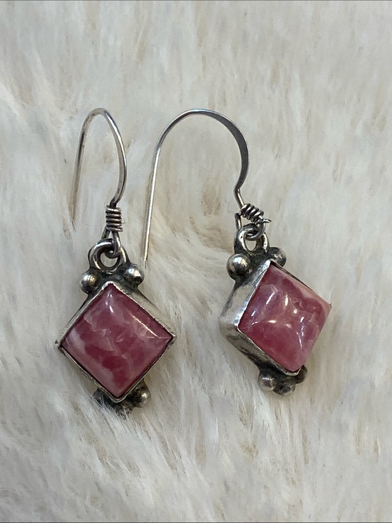 Handmade Jewelry - Rhodochrosite Dangle Earrings